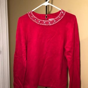 Sweater with decorative neck